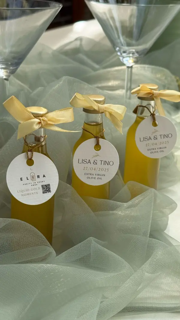 50 ml extra natives Olivenöl aus Marokko als hochwertiges Gastgeschenk, kaltgepresst in Glasflasche